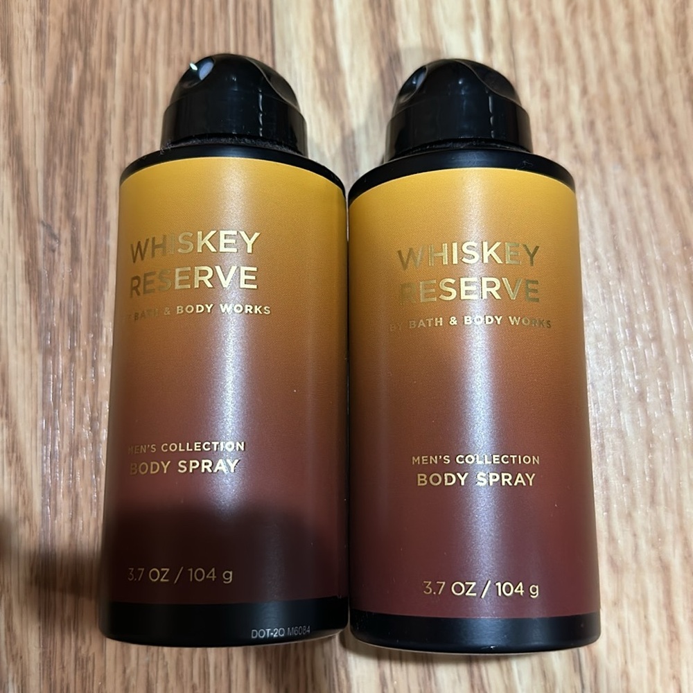 BBW MENS 2pc set Whiskey Reserve body Spray
